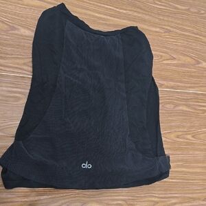 ALO Yoga Black Mesh Panel Top